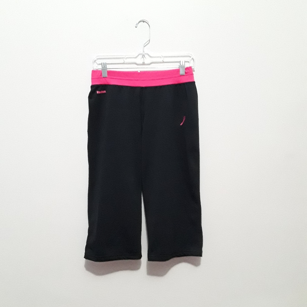 Reebok pink black mid pants